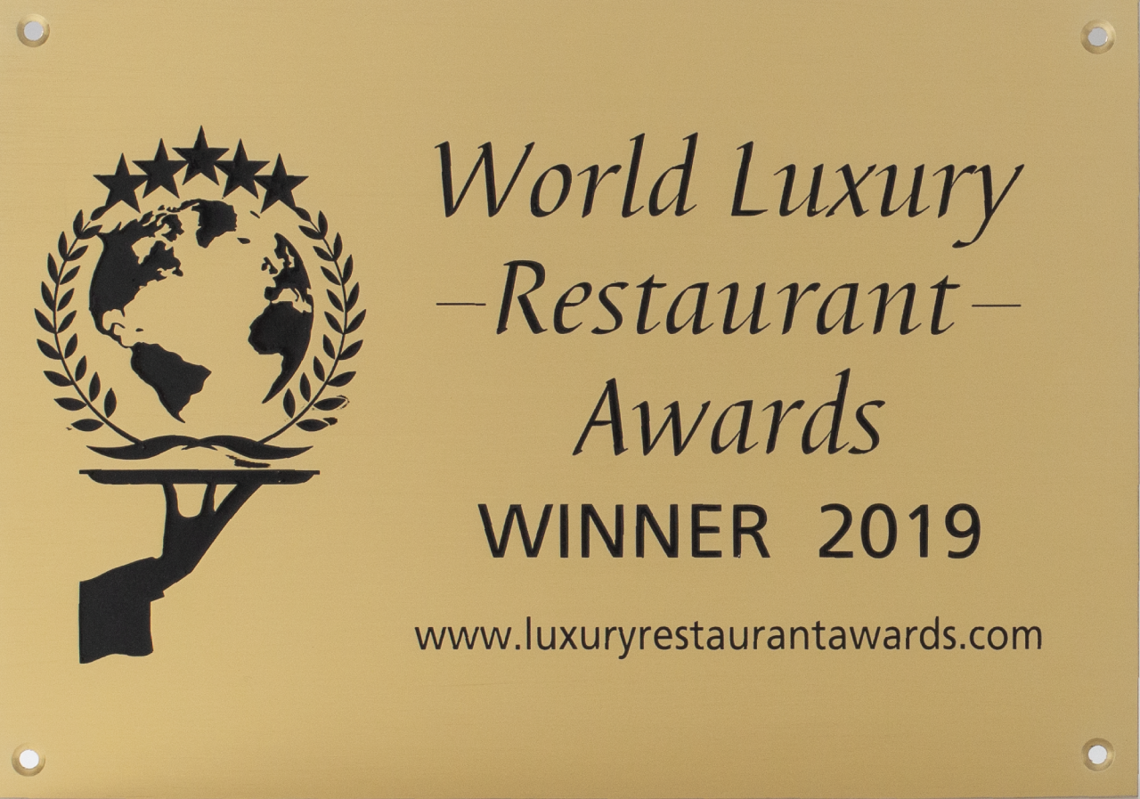 World Luxury Restaurant Awards Plaque The World Luxury Awards