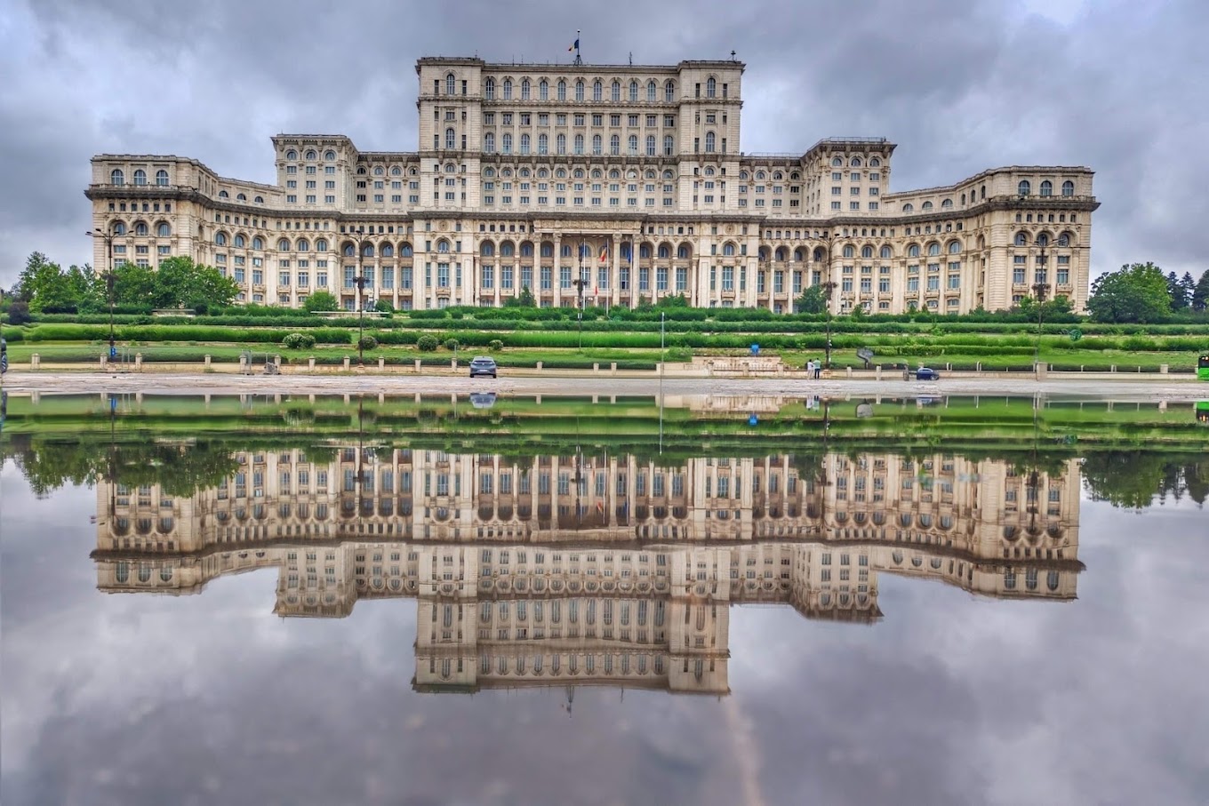 Palace of Parliament - Tour the world's second-largest administrative building, a colossal monument featuring immense marble halls and opulent crystal chandeliers.