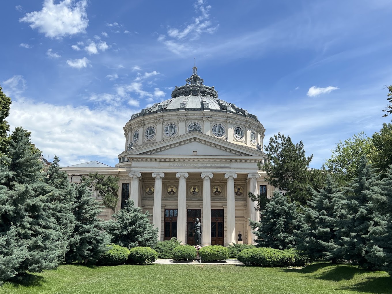 The Romanian Athenaeum - Step inside Bucharest's most iconic neoclassical concert hall, universally admired for its ornate, gold-leaf dome and world-class acoustics.